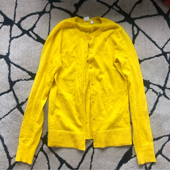 GAP Sweaters - Gap Canary Yellow Cardigan Sz S